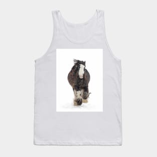 Clydesdale horse in winter Tank Top